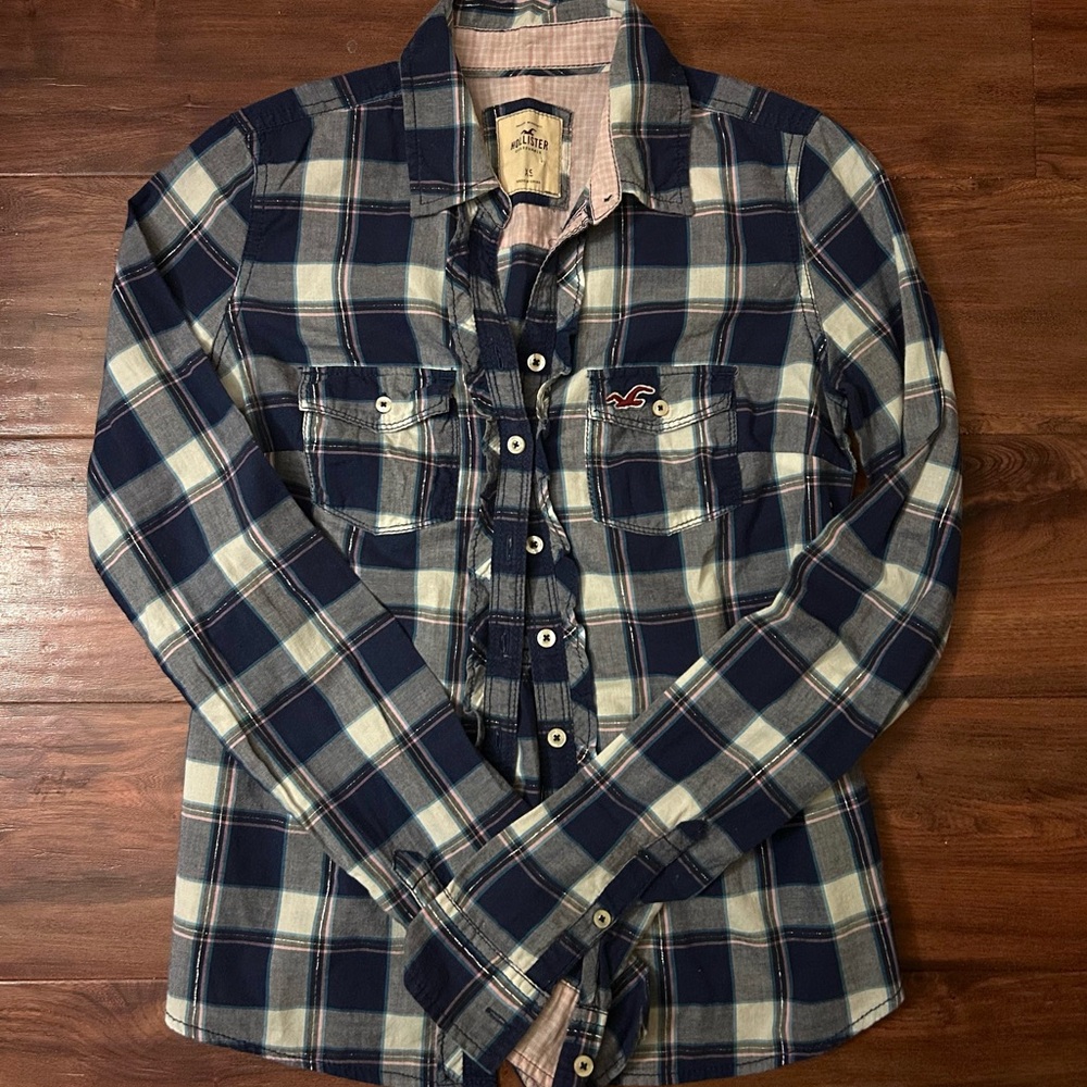 2000s hollister button-up shirt